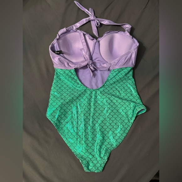 Disney Purple and Green Mermaid One Piece Swimsuit - Picture 2 of 4
